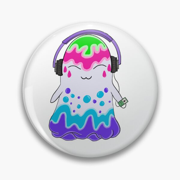 Item preview, Cute ghost listening to music designed and sold by WrensDgtDesigns.