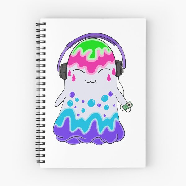 Artikelvorschau, Netter Geist, der Musik hört entworfen und verkauft von WrensDgtDesigns.