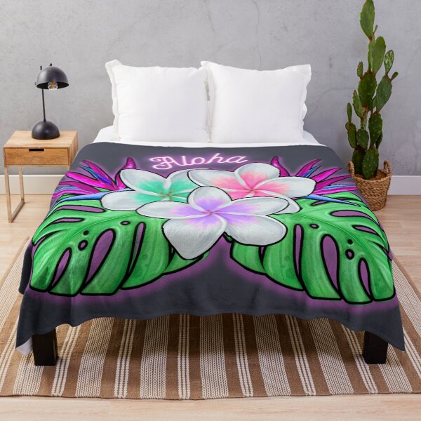 Item preview, Aloha - Neon Tropical Flowers - Plumeria's designed and sold by Chantockey.