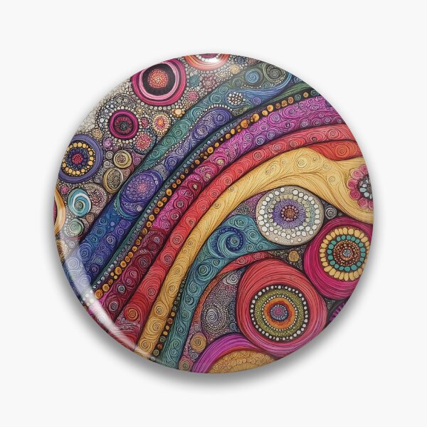 Item preview, A vibrant Design features a swirling, wave-like pattern composed of countless tiny circles and dots.  designed and sold by HEMRO.