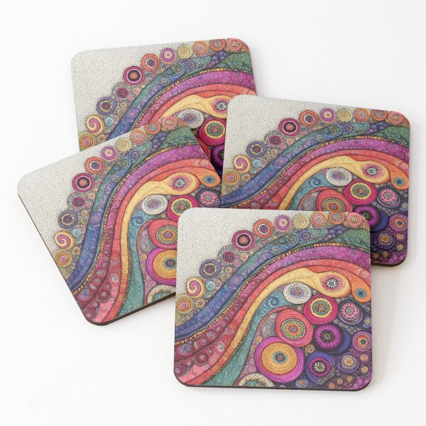 Item preview, A vibrant Design features a swirling, wave-like pattern composed of countless tiny circles and dots.  designed and sold by HEMRO.