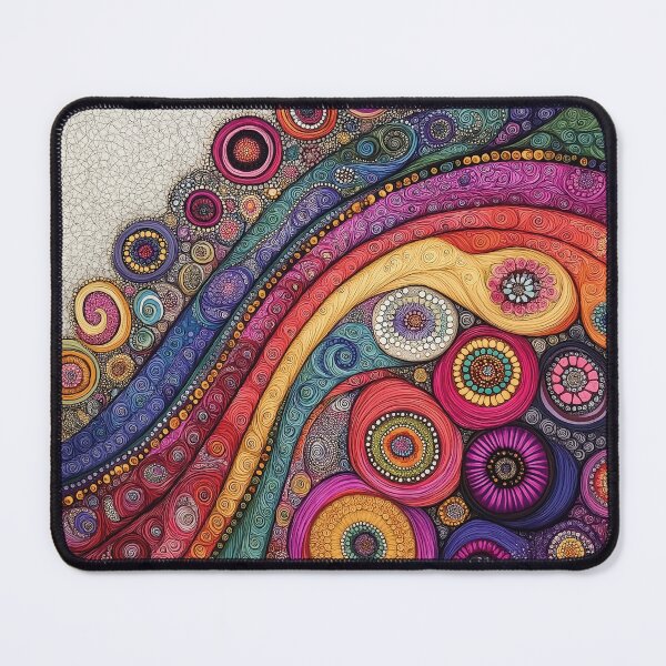 Item preview, A vibrant Design features a swirling, wave-like pattern composed of countless tiny circles and dots.  designed and sold by HEMRO.