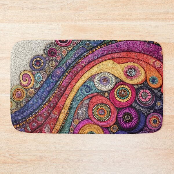 Item preview, A vibrant Design features a swirling, wave-like pattern composed of countless tiny circles and dots.  designed and sold by HEMRO.