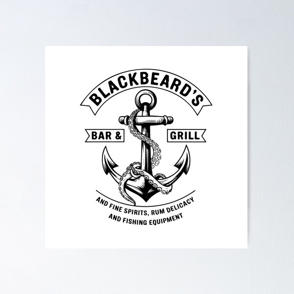 Item preview, Blackbeard's Bar and Grill Vintage Nautical Design designed and sold by NiftyWrx.