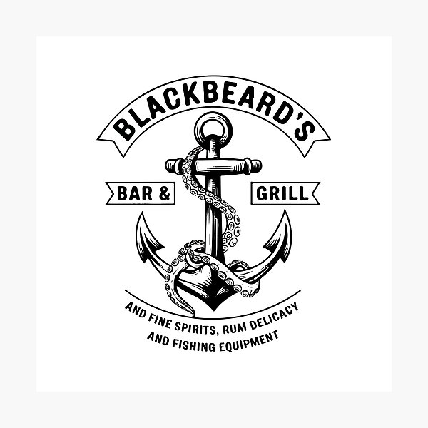 Item preview, Blackbeard's Bar and Grill Vintage Nautical Design designed and sold by NiftyWrx.