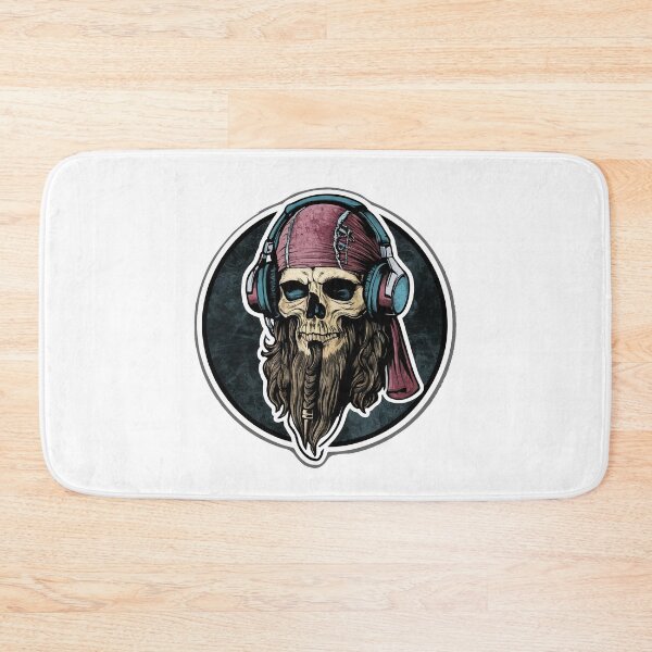 Item preview, Viking Vintage Skull with Headphones designed and sold by NiftyWrx.