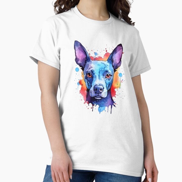 Vista previa del artículo con la obra «Xoloitzcuintli | Diseño colorido en acuarela #1», diseñado y vendido por MatsurexDesigns.