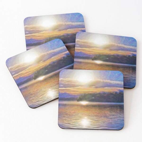 Item preview, Serene Sunset Over Water designed and sold by Nostalgia Busters.