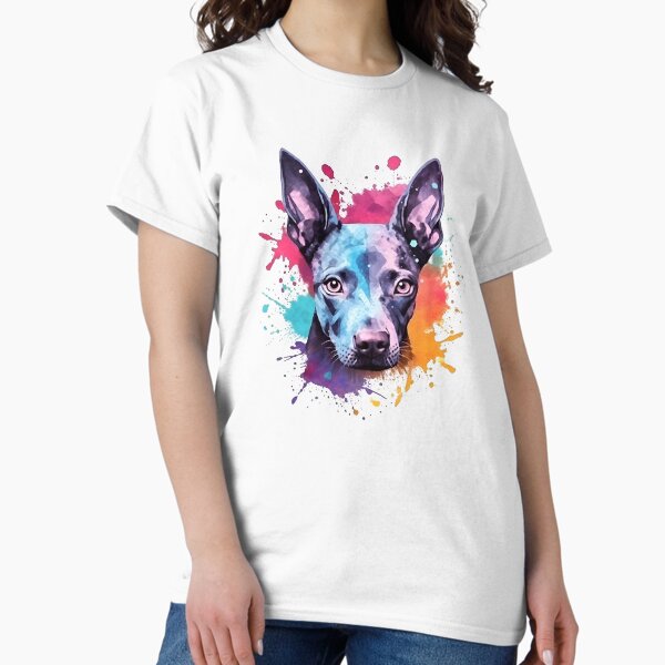 Vista previa del artículo con la obra «Xoloitzcuintli | Diseño colorido en acuarela #3», diseñado y vendido por MatsurexDesigns.