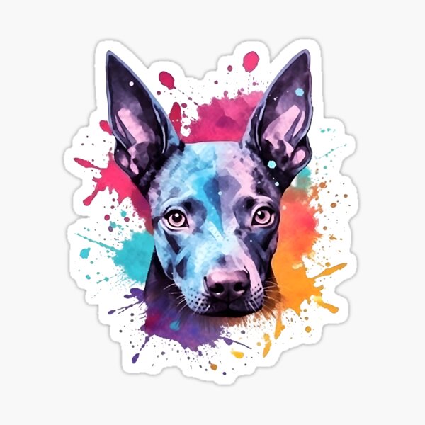 Item preview, Xoloitzcuintli | Diseño colorido en acuarela #3 designed and sold by MatsurexDesigns.
