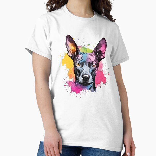 Vista previa del artículo con la obra «Xoloitzcuintli | Diseño colorido en acuarela #5», diseñado y vendido por MatsurexDesigns.