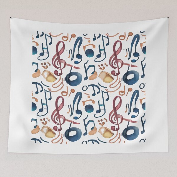 Item preview, Watercolor Music Notes Art designed and sold by NiftyWrx.