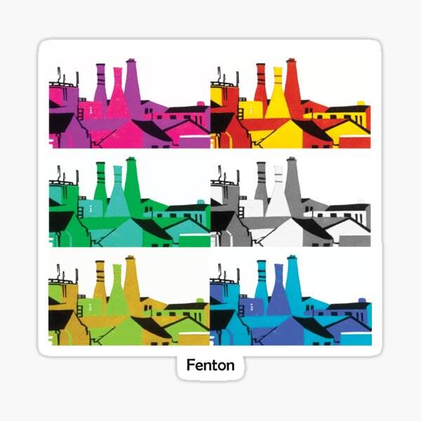Fenton Bottle Kiln Skyline Sticker