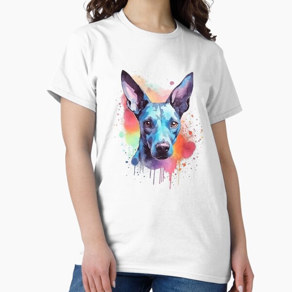 Vista previa del artículo con la obra «Xoloitzcuintli | Diseño colorido en acuarela #8», diseñado y vendido por MatsurexDesigns.