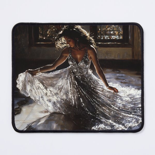 Item preview, Woman in a Silver Velvet Dress designed and sold by DigiCre8.