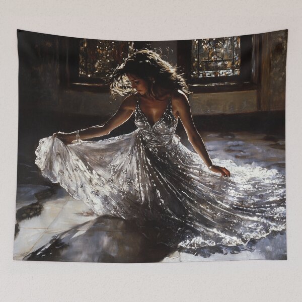 Item preview, Woman in a Silver Velvet Dress designed and sold by DigiCre8.