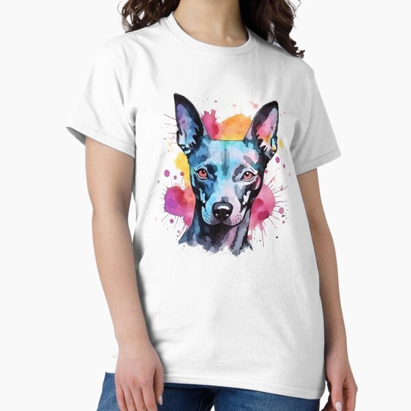Vista previa del artículo con la obra «Xoloitzcuintli | Diseño colorido en acuarela #10», diseñado y vendido por MatsurexDesigns.