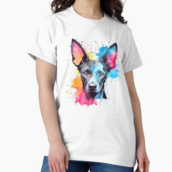 Vista previa del artículo con la obra «Xoloitzcuintli | Diseño colorido en acuarela #11», diseñado y vendido por MatsurexDesigns.