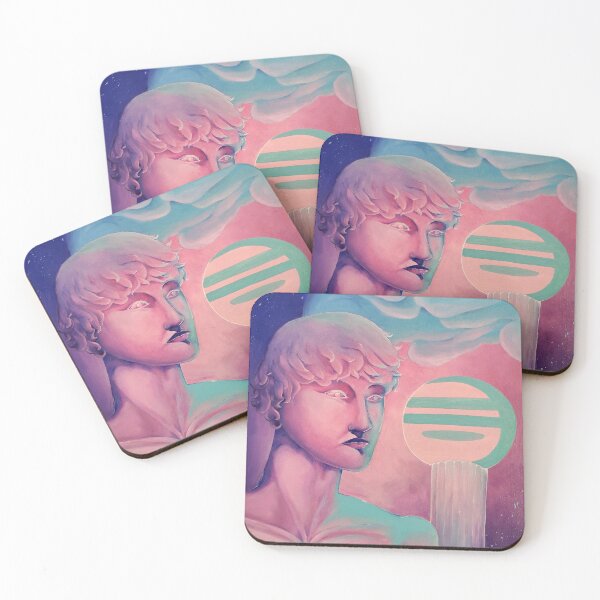 Item preview, Vaporwave Ancient Greek statue Painting designed and sold by Persephone Palapanidou.