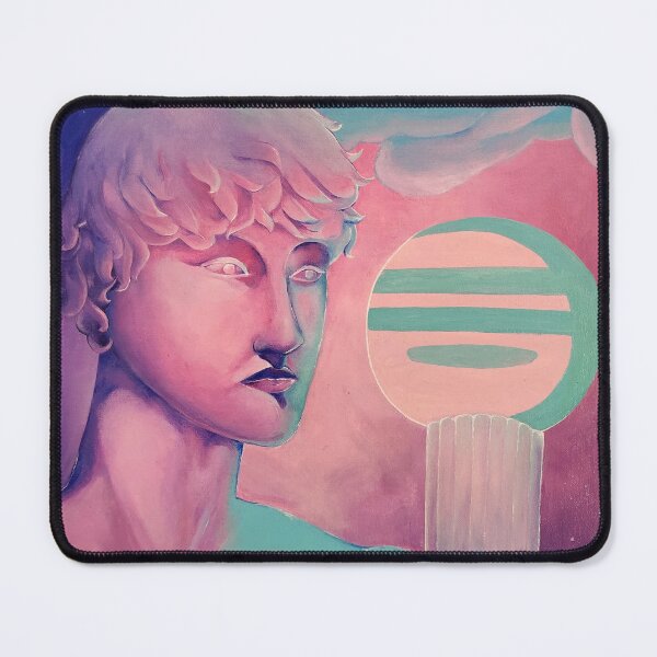 Item preview, Vaporwave Ancient Greek statue Painting designed and sold by Persephone Palapanidou.