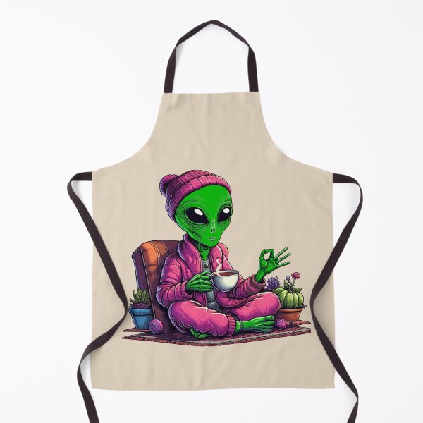 Item preview, Alien Having Tea, Meditating designed and sold by Myra365Art.