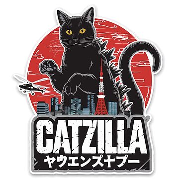 Artwork thumbnail, Catzilla Vintage Monster Design by NiftyWrx