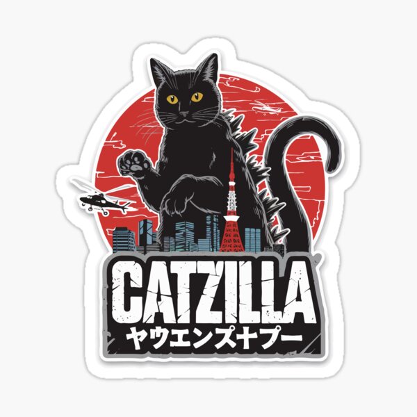 Item preview, Catzilla Vintage Monster Design designed and sold by NiftyWrx.
