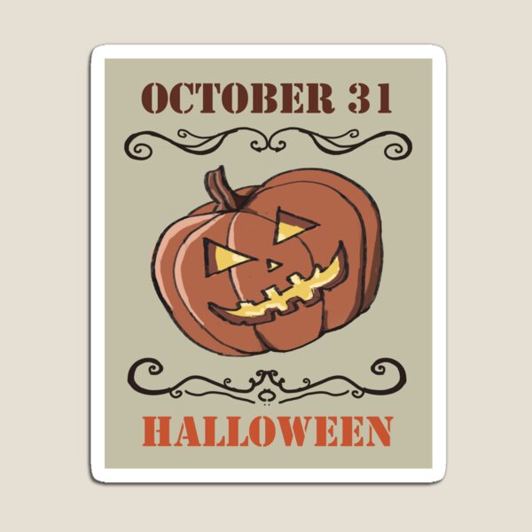 Item preview, Halloween! October 31, Pumpkin Ornament. WallArt, Print designed and sold by MijaelSerruto.