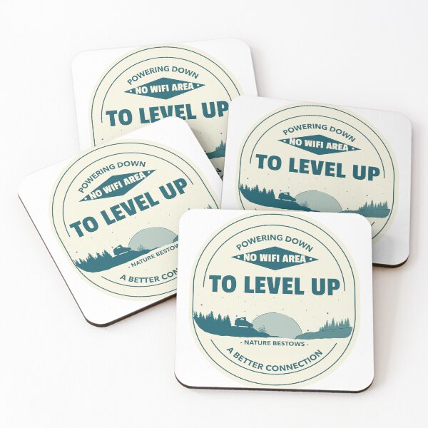 Item preview, Off Grid - Powering Down to Level Up - Aqua designed and sold by OsmiumGalaxy.