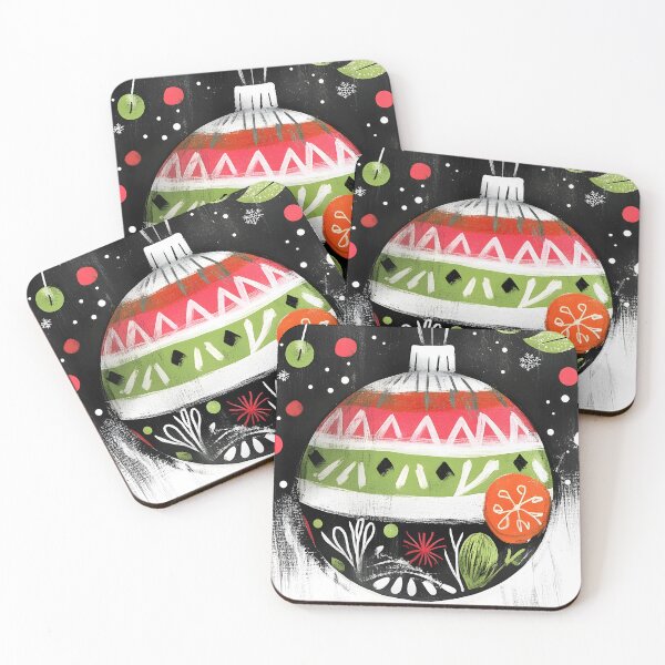 Item preview, AI Generated Vibrant Christmas Ornament with Patterns and Snowflakes Hanging from a Branch  designed and sold by OlfactoART Studio.