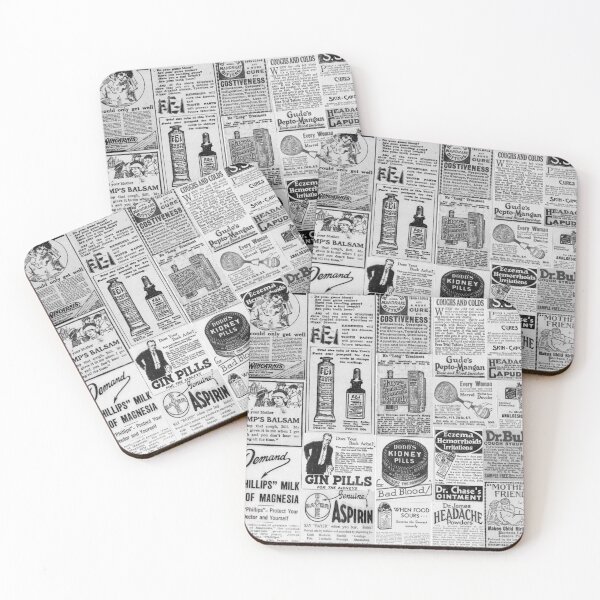 Item preview, Vintage and Antique Newspaper Drug Ads collage 1910s-1930s designed and sold by shnanogans.