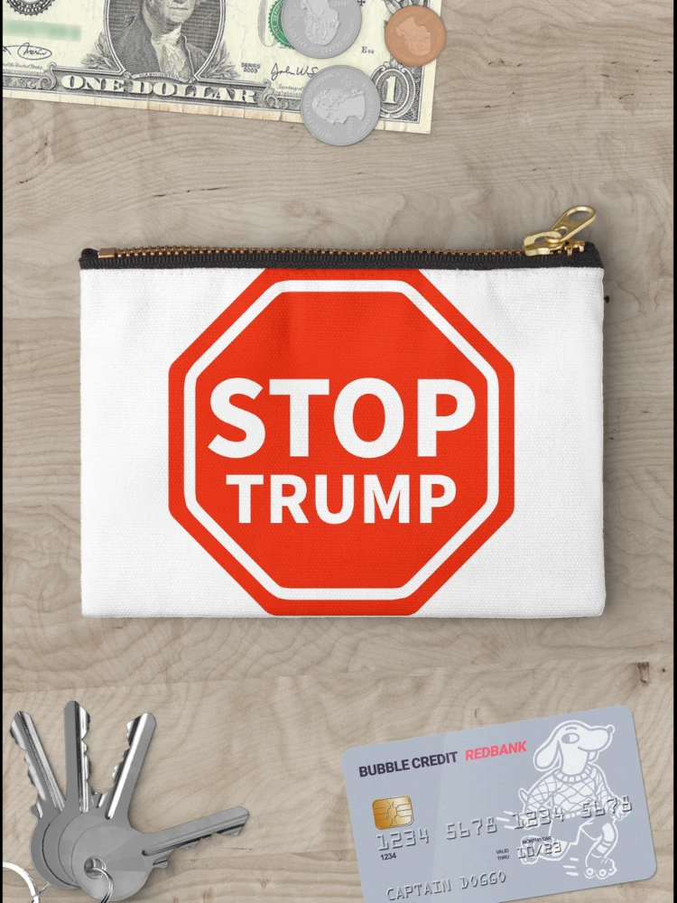 Thumbnail 3 of 4, Zipper Pouch, Stop Trump designed and sold by Rachel the Artist .