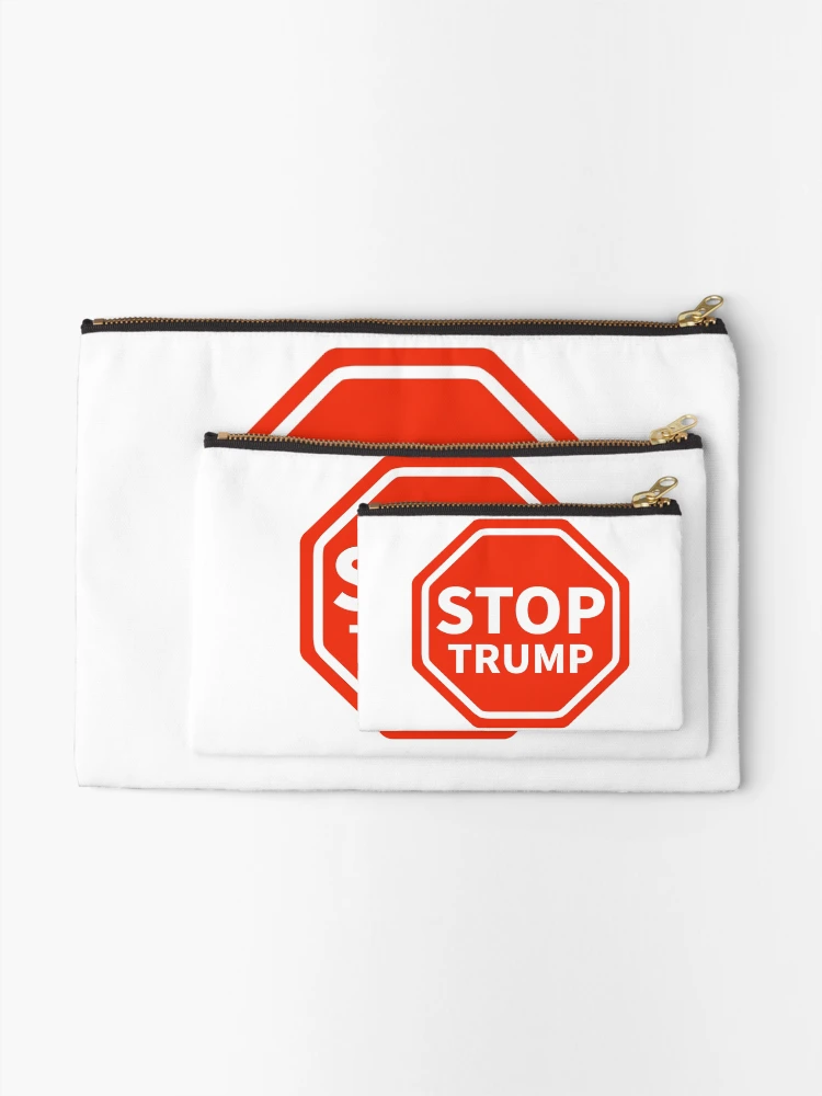 Thumbnail 2 of 4, Zipper Pouch, Stop Trump designed and sold by Rachel the Artist .