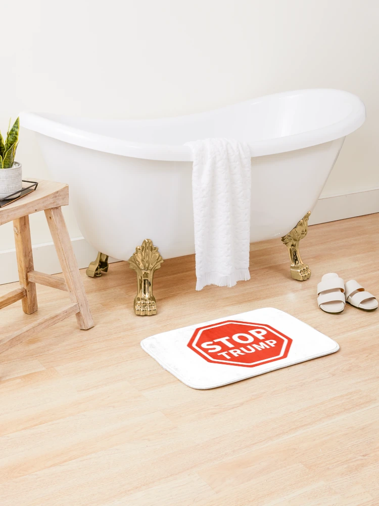 Thumbnail 2 of 6, Bath Mat, Stop Trump designed and sold by Rachel the Artist .