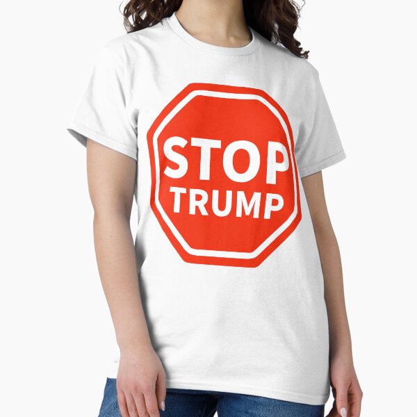 Vista previa del artículo con la obra «Detener a Trump», diseñado y vendido por Rachel the Artist .