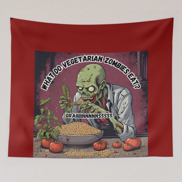 Item preview, What do Vegetarian Zombies Eat? 3 designed and sold by WheelieGdArt.