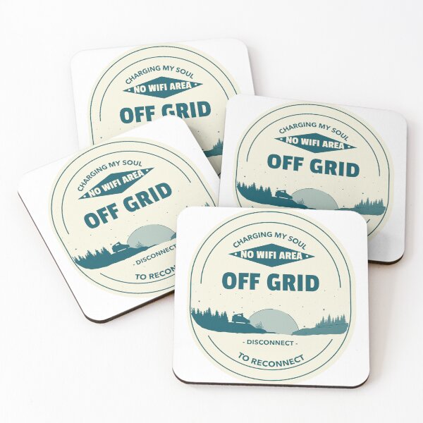 Item preview, Off Grid - Disconnect to Reconnect - Aqua designed and sold by OsmiumGalaxy.