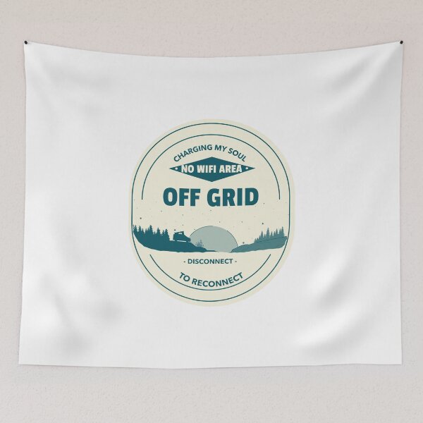 Item preview, Off Grid - Disconnect to Reconnect - Aqua designed and sold by OsmiumGalaxy.
