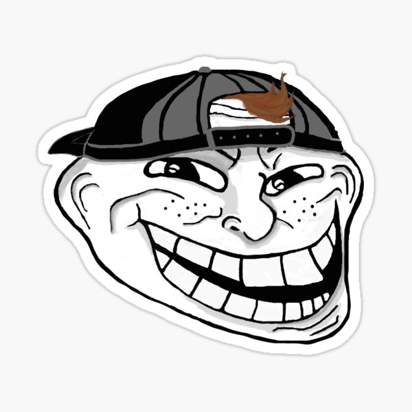 Troll Face’s Ugly Cousin by Tommy Designs – Meme Art Remix Sticker