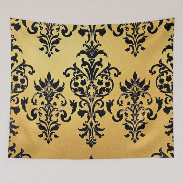 Item preview, Gold & Black Ombre Damask  designed and sold by DesignsByPrnces.