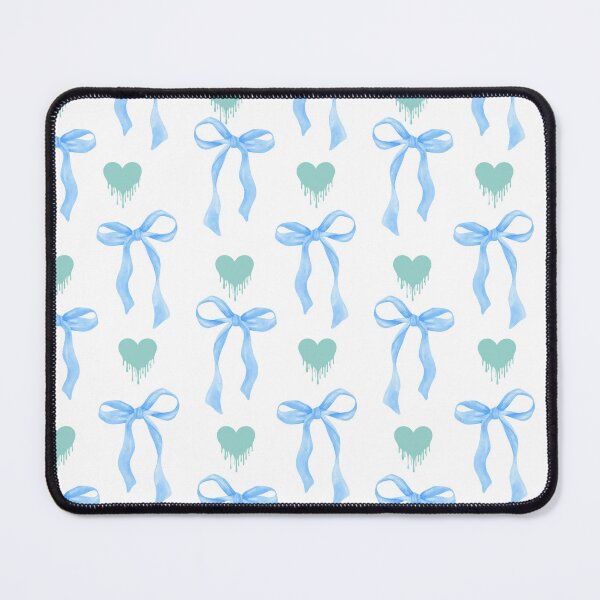 Item preview, Blue ribbon with melted heart pattern designed and sold by shazdesign24.