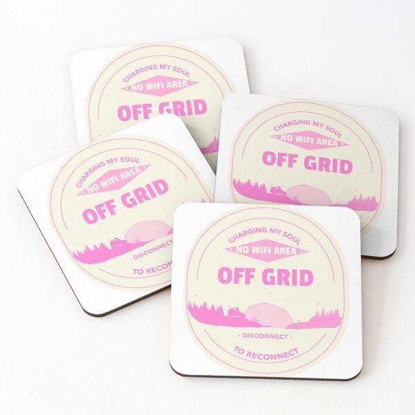 Item preview, Off Grid - Disconnect to Reconnect - Pink designed and sold by OsmiumGalaxy.