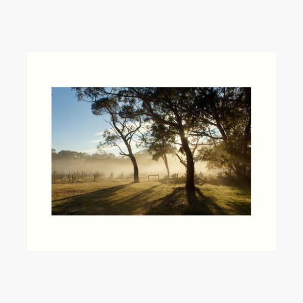Item preview, Morning light with Mist at Magpie Springs Adelaide Artist Avril Thomas designed and sold by AvrilThomasart.
