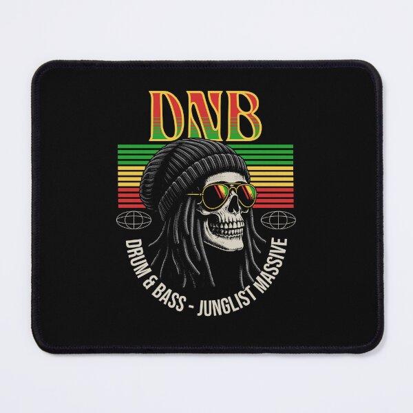 Item preview, DNB - Rasta Skull (white) designed and sold by Discothreadz.