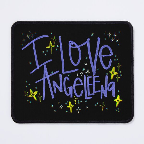 Item preview, I LOVE ANGELEENA CUSTOM NAME PURPLE designed and sold by GIVENGRACE.ART.