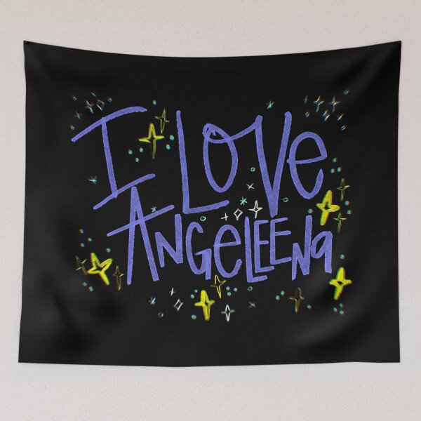Item preview, I LOVE ANGELEENA CUSTOM NAME PURPLE  designed and sold by GIVENGRACE.ART.