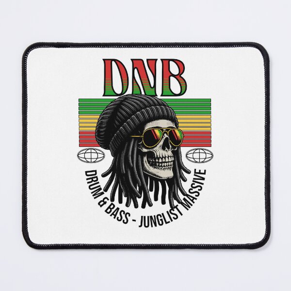 Item preview, DNB - Rasta Skull (Black)  designed and sold by Discothreadz.