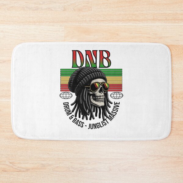 Item preview, DNB - Rasta Skull (Black)  designed and sold by Discothreadz.