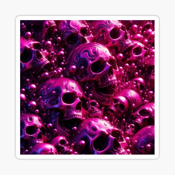 Fuchsia Purple Pink Glow Pattern Print by Tommy Designs Sticker