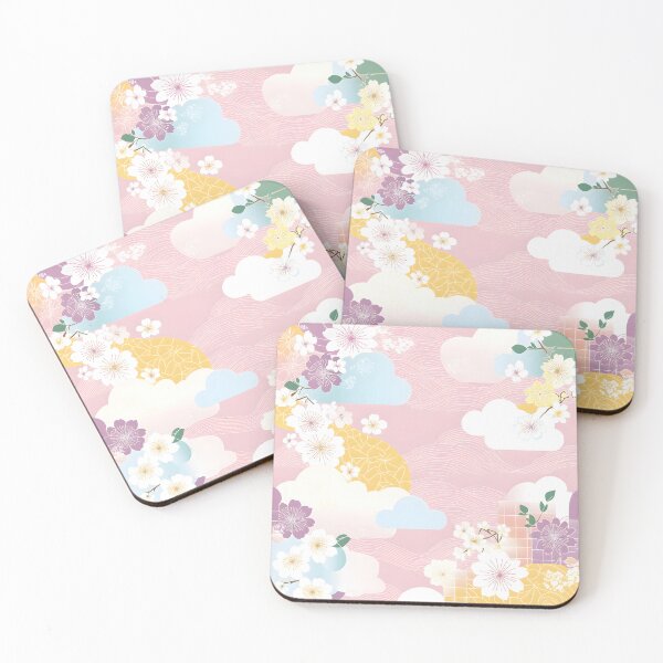 Item preview, Clouds and sakura flowers - Japanese floral art designed and sold by Fab-Haven.